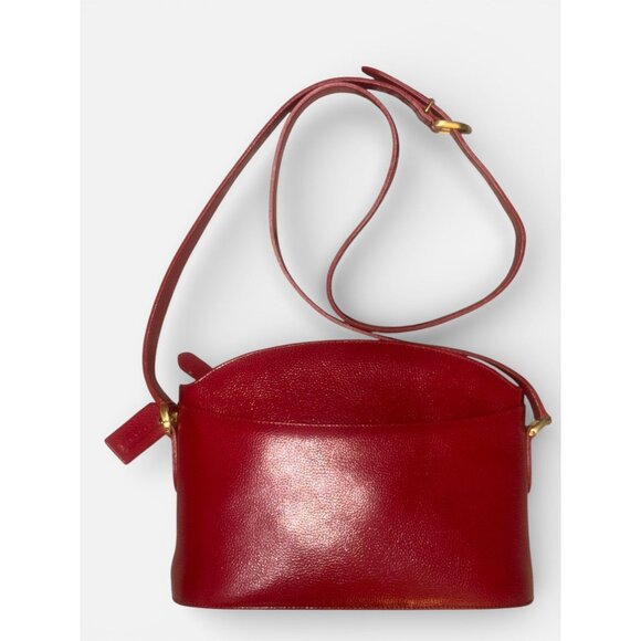 VTG Coach Madison Regis Bag 4405 Cherry Caviar Leather Crossbody 90s Italy + Tag - Picture 5 of 11